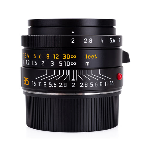 Used Leica Summicron-M 35mm f/2 ASPH, black (V2, 11673) with UVa Filter - Recent Leica CLA