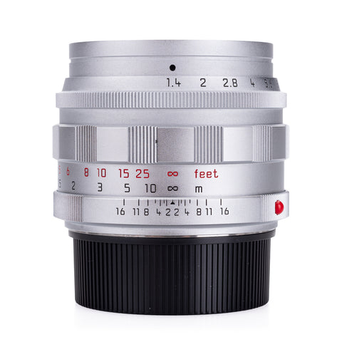 Used Leica Summilux-M 50mm f/1.4, silver chrome 'Classic Series'