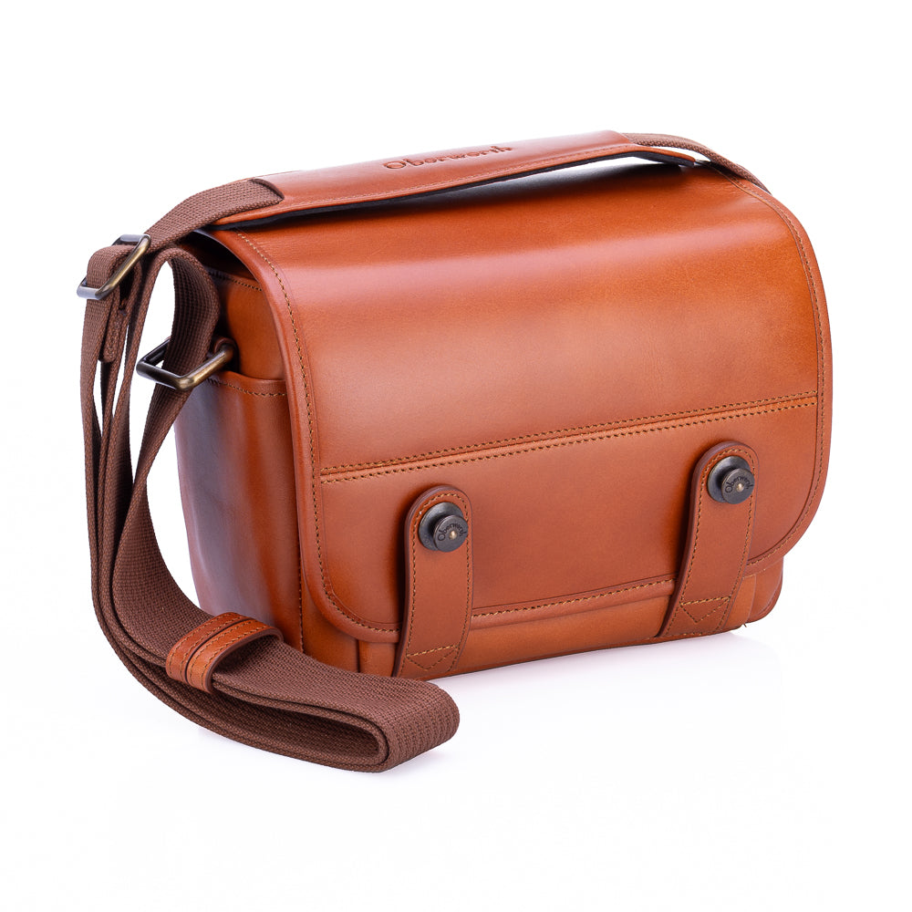 Bolso de cuero para cámara Oberwerth Louis M11, color coñac