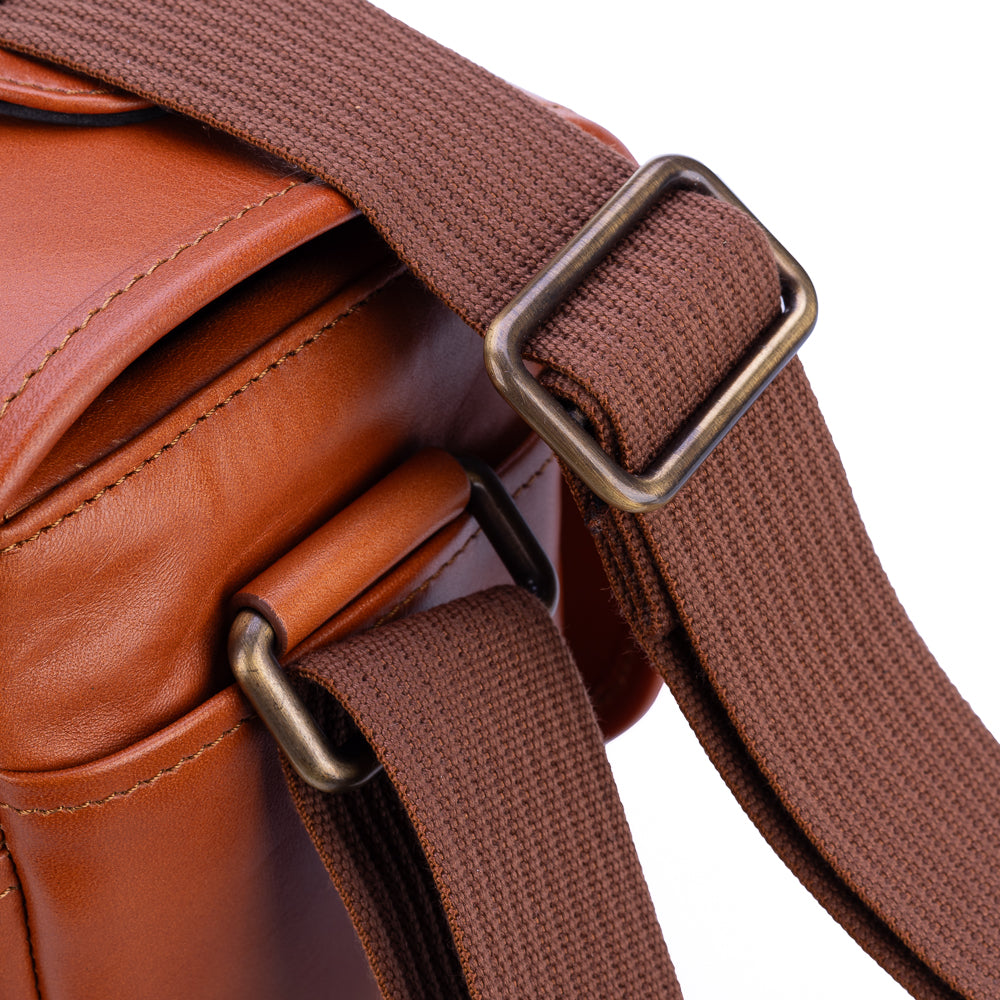 Bolso de cuero para cámara Oberwerth Louis M11, color coñac