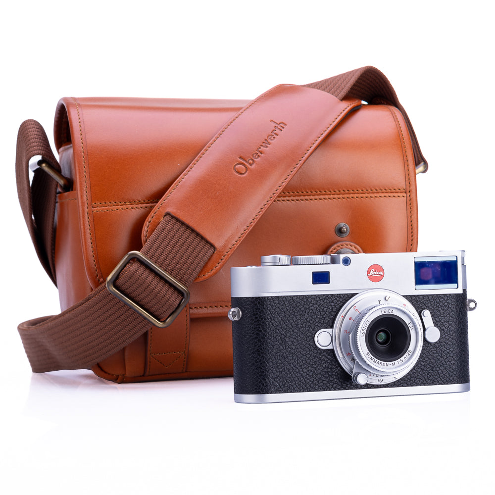 Bolso de cuero para cámara Oberwerth Louis M11, color coñac