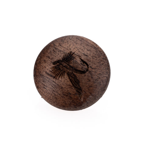 Artisan Obscura 'Flyfishing' Wood Soft Release - 11mm, Convex, Walnut