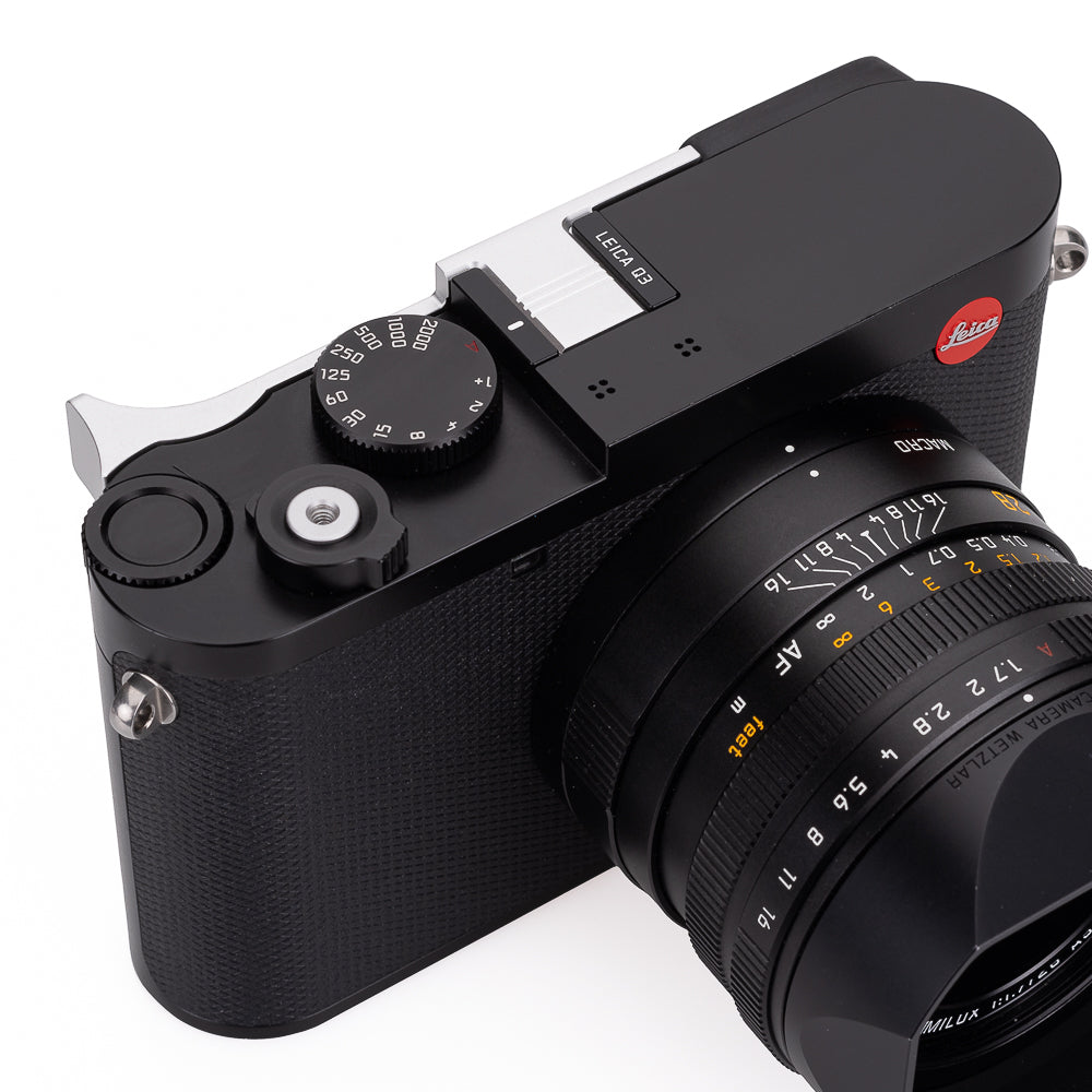 Reposapulgares para Leica Q3, aluminio, plateado
