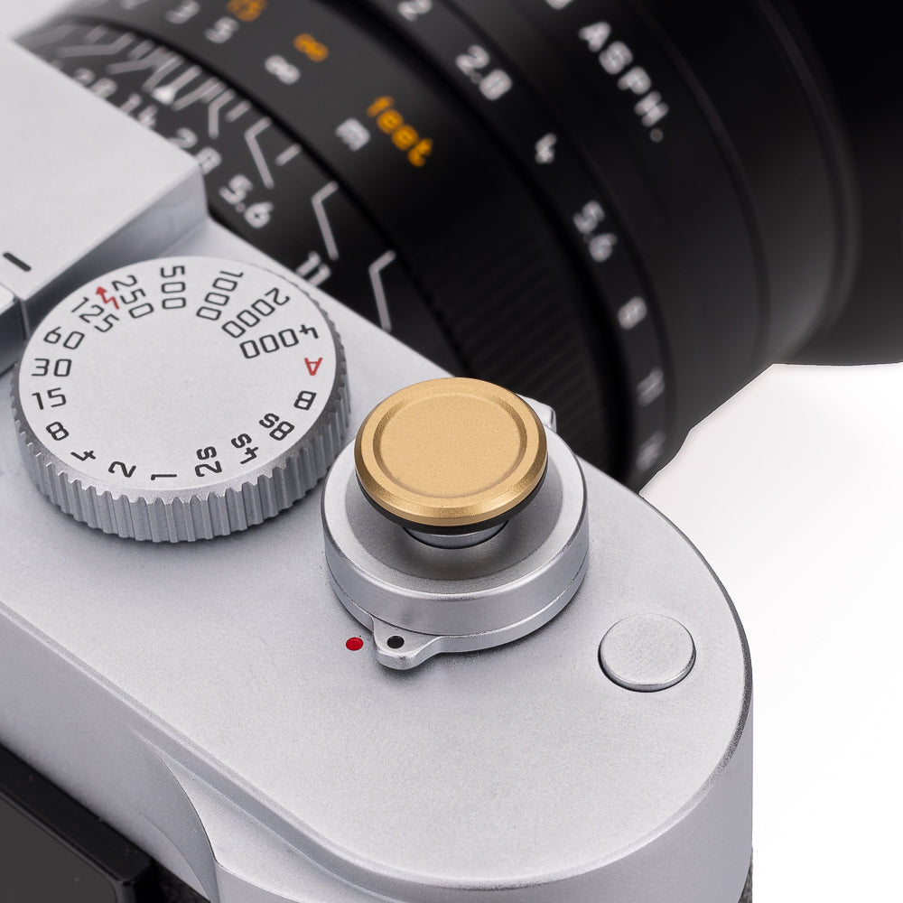 Botón de disparo suave Leica, latón, acabado arenado