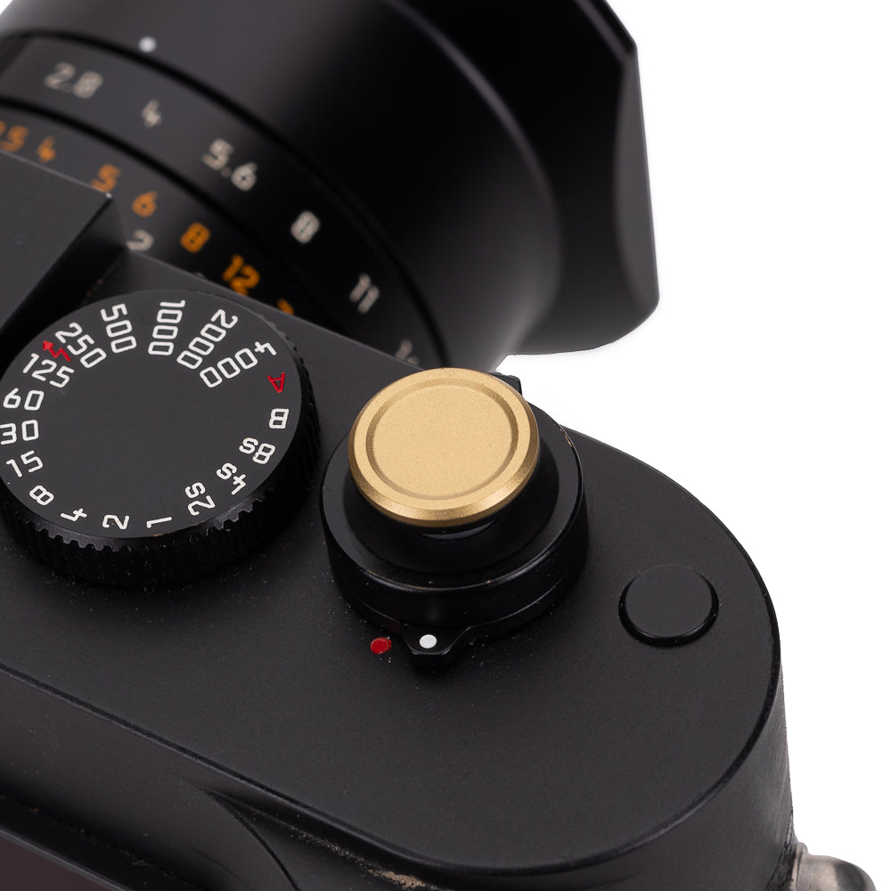 Botón de disparo suave Leica, latón, acabado arenado