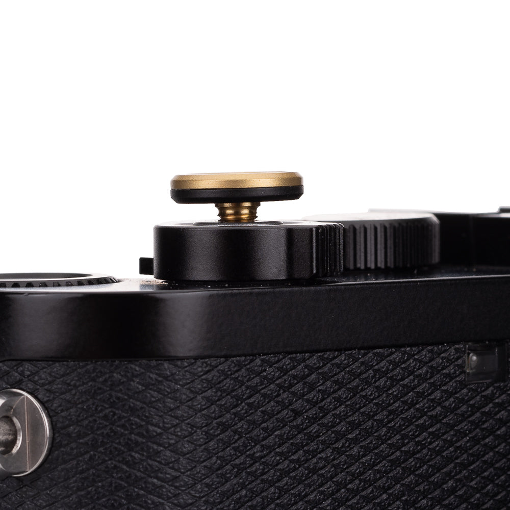Botón de disparo suave Leica, latón, acabado arenado