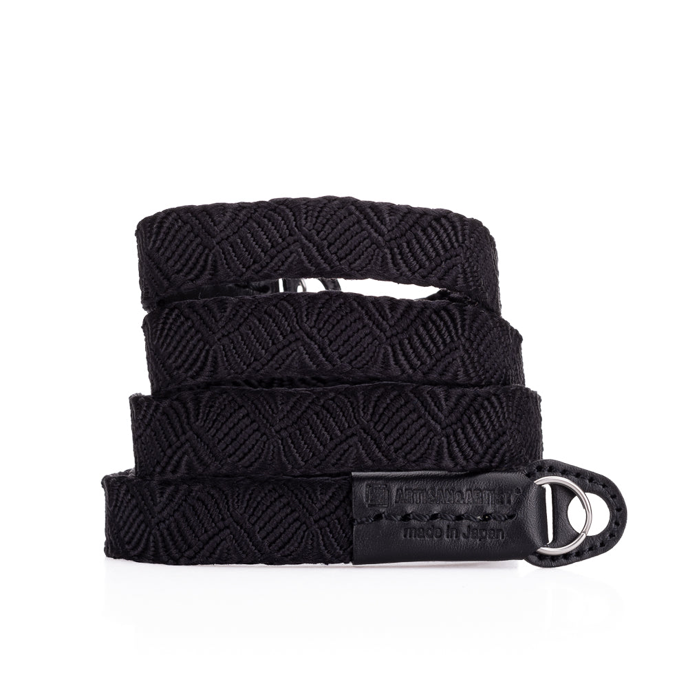 Correa para cuello de seda Artisan & Artist* ACAM 317 Sazanami - Negro/Negro