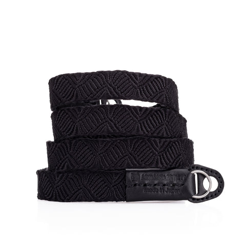 Artisan & Artist* ACAM 317 Sazanami Silk Neck Strap - Black/Black