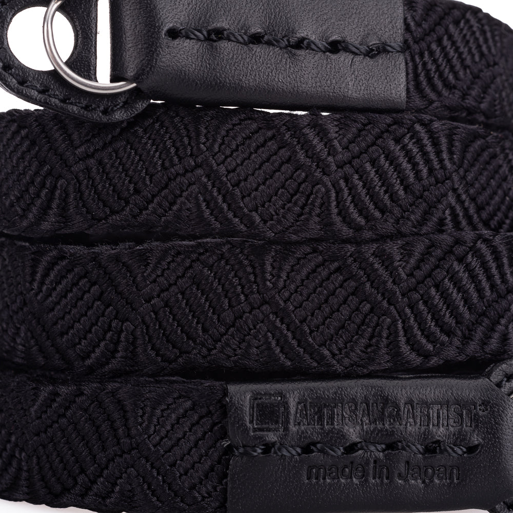 Correa para cuello de seda Artisan & Artist* ACAM 318 Sazanami - Negro/Negro