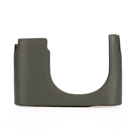 Leica Q3 Half Case, Leather, Olive Green
