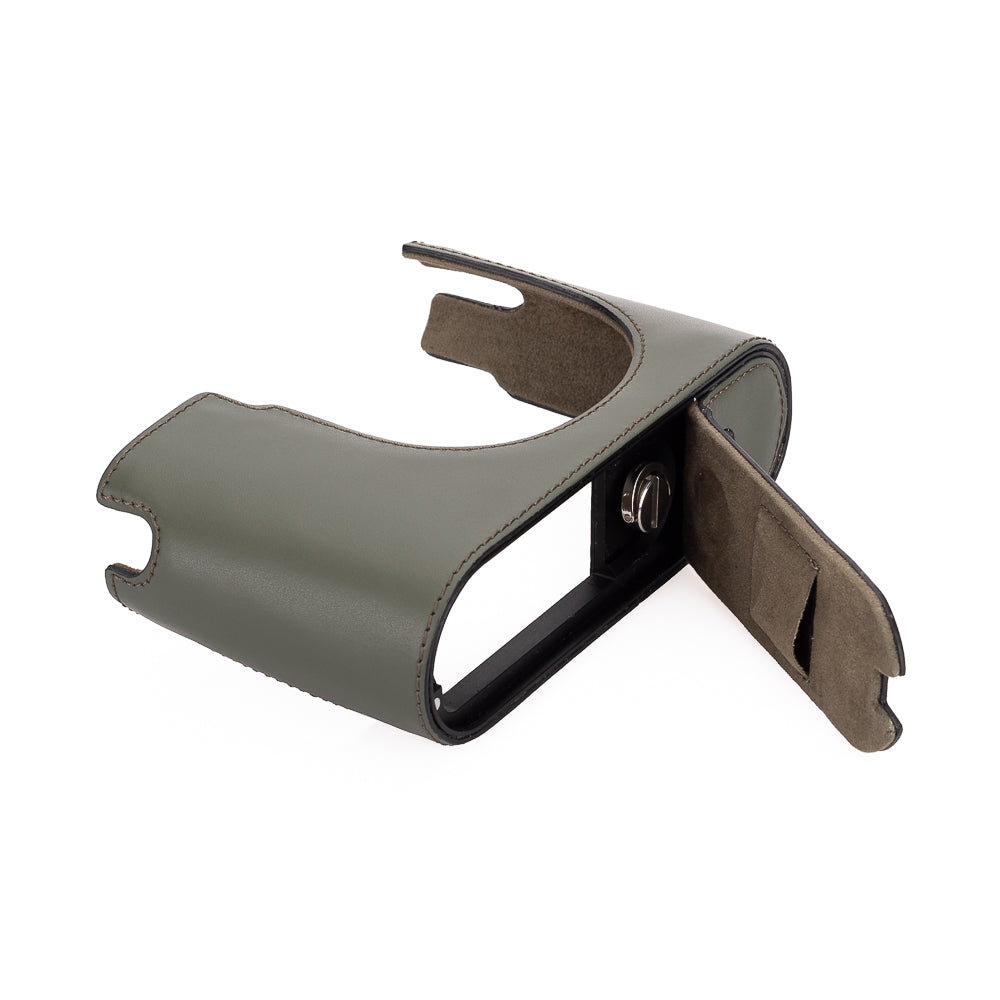 Funda para Leica Q3, cuero, verde oliva