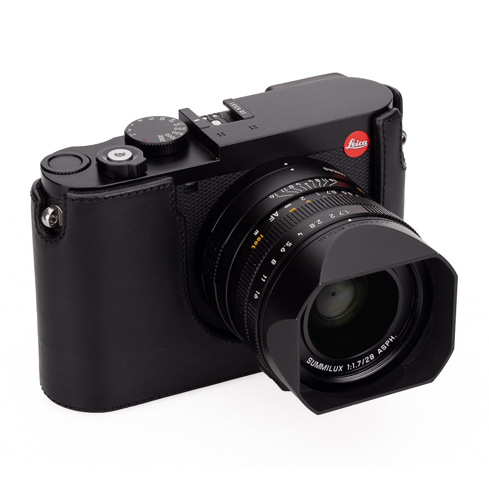 Funda media para Leica Q3, piel, negro