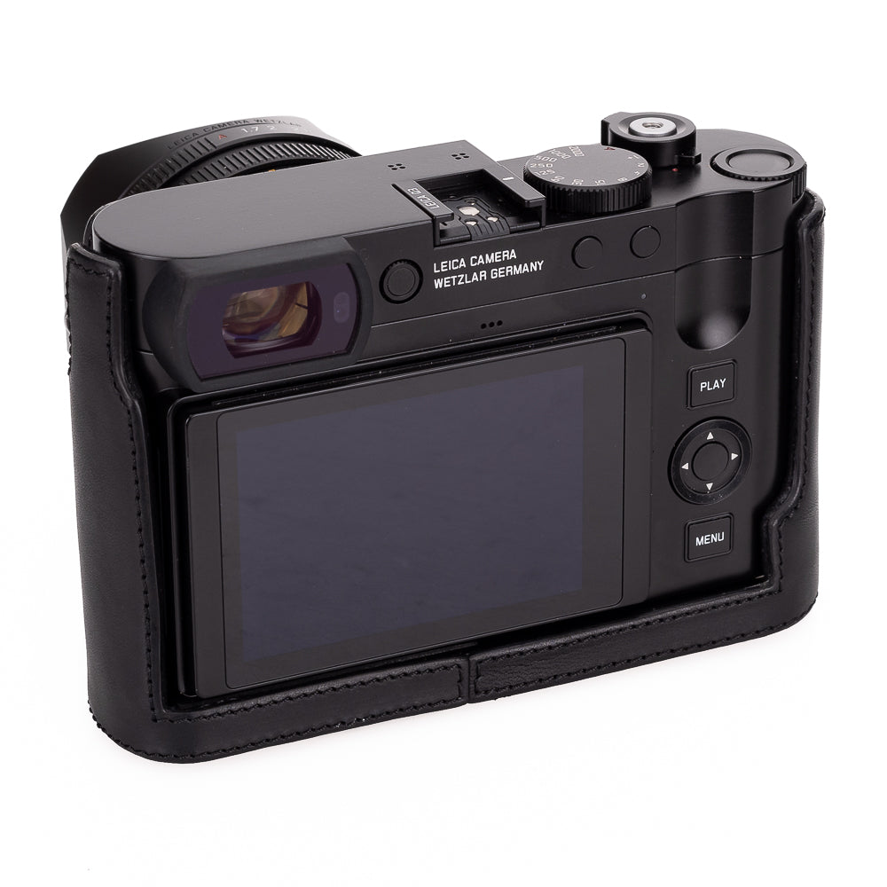 Funda media para Leica Q3, piel, negro