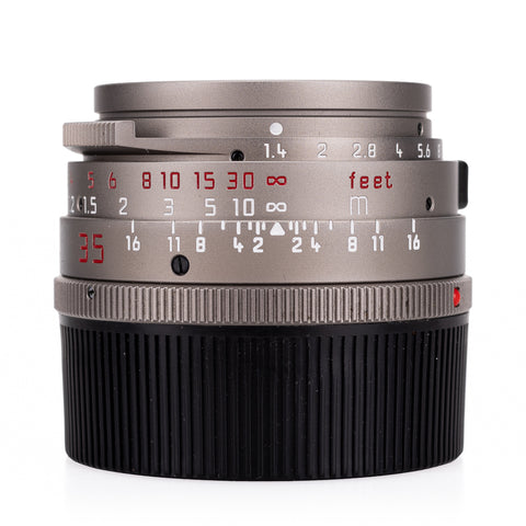 Used Leica Summilux-M 35mm f/1.4, titanium V2 Pre-ASPH (11860, Germany) - Recent Leica Wetzlar CLA