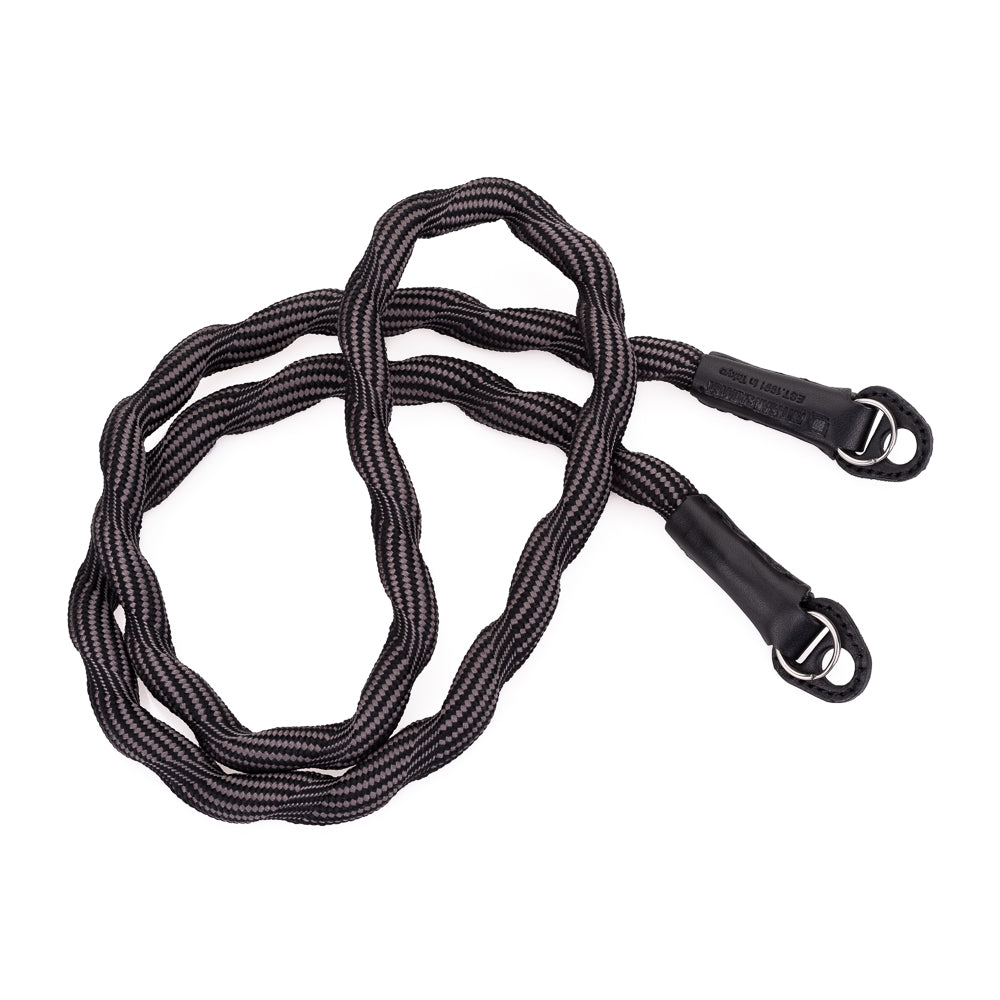 Artisan & Artist* ACAM 707 Correa de cuello con cordón en espiral - Negro/Gris