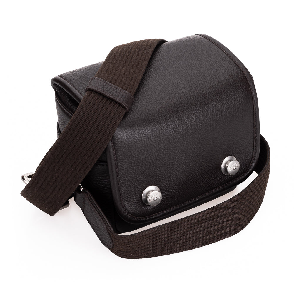 Bolso de cuero para cámara Oberwerth Charlie 2 extrapequeño con inserto, marrón oscuro