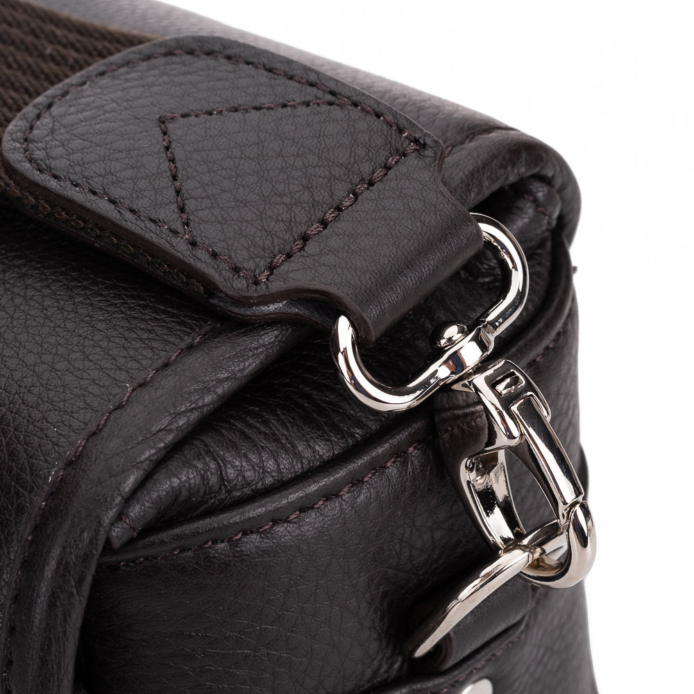 Bolso de cuero para cámara Oberwerth Charlie 2 extrapequeño con inserto, marrón oscuro