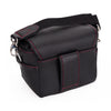 Oberwerth Charlie 2 Extra Small Leather Camera Bag & Insert, Black with Red Stitching