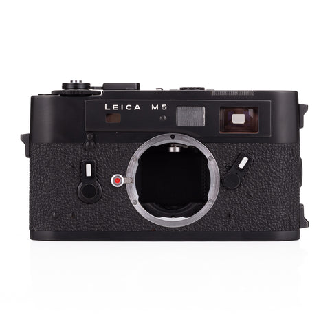 Used Leica M5, black chrome (3-Lug, 1973) with Case - Recent DAG CLA