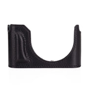 Media funda Arte di Mano para Leica Q3 (Tipo 1-SD, fijación mediante tornillos) - Negro Rally con costuras negras