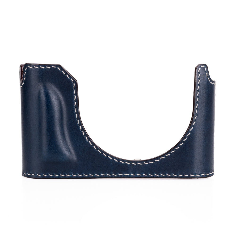 Media funda Arte di Mano para Leica Q3 (Tipo 1-SD, fijación mediante tornillos) - Buttero azul marino