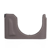Media funda Arte di Mano para Leica Q3 (Tipo 1-SD, fijación mediante tornillos) - Gris piel de becerro Shrunken