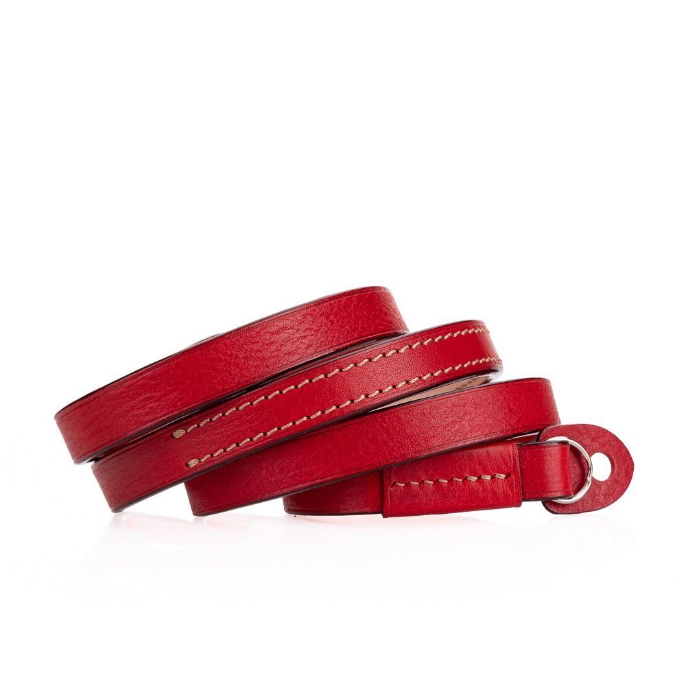Correa para el cuello Arte di Mano, 95 cm, en piel Buttero roja