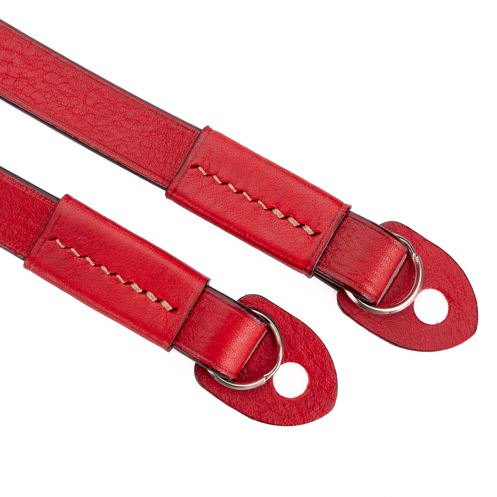 Correa para el cuello Arte di Mano, 95 cm, en piel Buttero roja