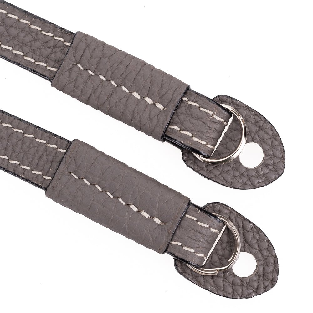 Correa para el cuello Arte di Mano Comodo, reforzada, 95 cm - piel de becerro encogida gris