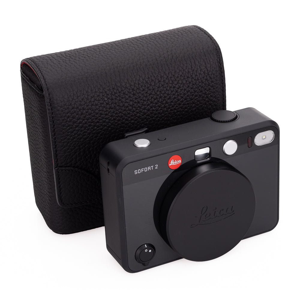 Bolso compacto Oberwerth para Leica Sofort 2 - Negro con forro rojo