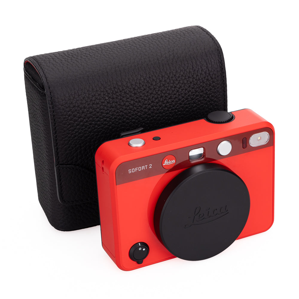 Bolso compacto Oberwerth para Leica Sofort 2 - Negro con forro rojo
