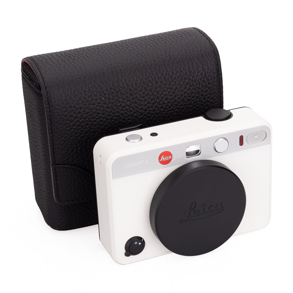 Bolso compacto Oberwerth para Leica Sofort 2 - Negro con forro rojo