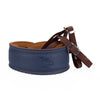 Used EDDYCAM Elk Leather Vintage Neck Strap, 50mm Wide, Sky/Natural with Natural Stitching