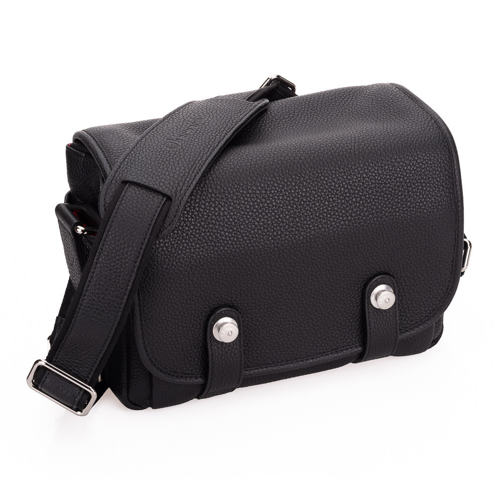 Bolso para cámara Oberwerth M, Edward, negro con forro rojo