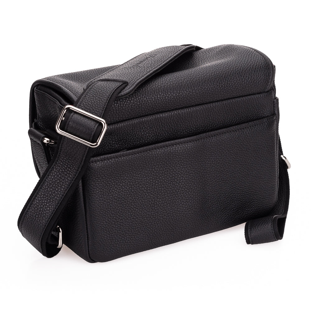 Bolso para cámara Oberwerth M, Edward, negro con forro rojo