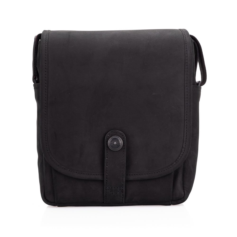 Bolso para cámara Oberwerth SL, pequeño, negro con forro rojo