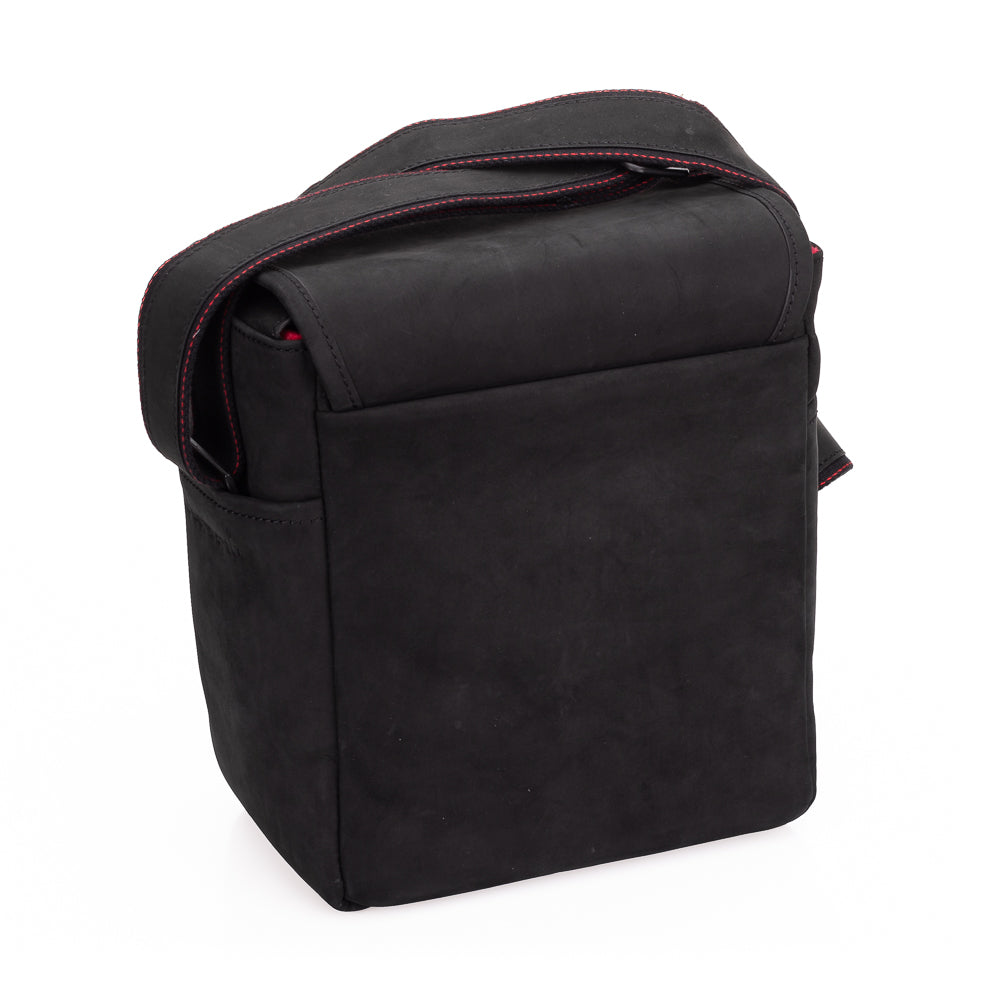 Bolso para cámara Oberwerth SL, pequeño, negro con forro rojo