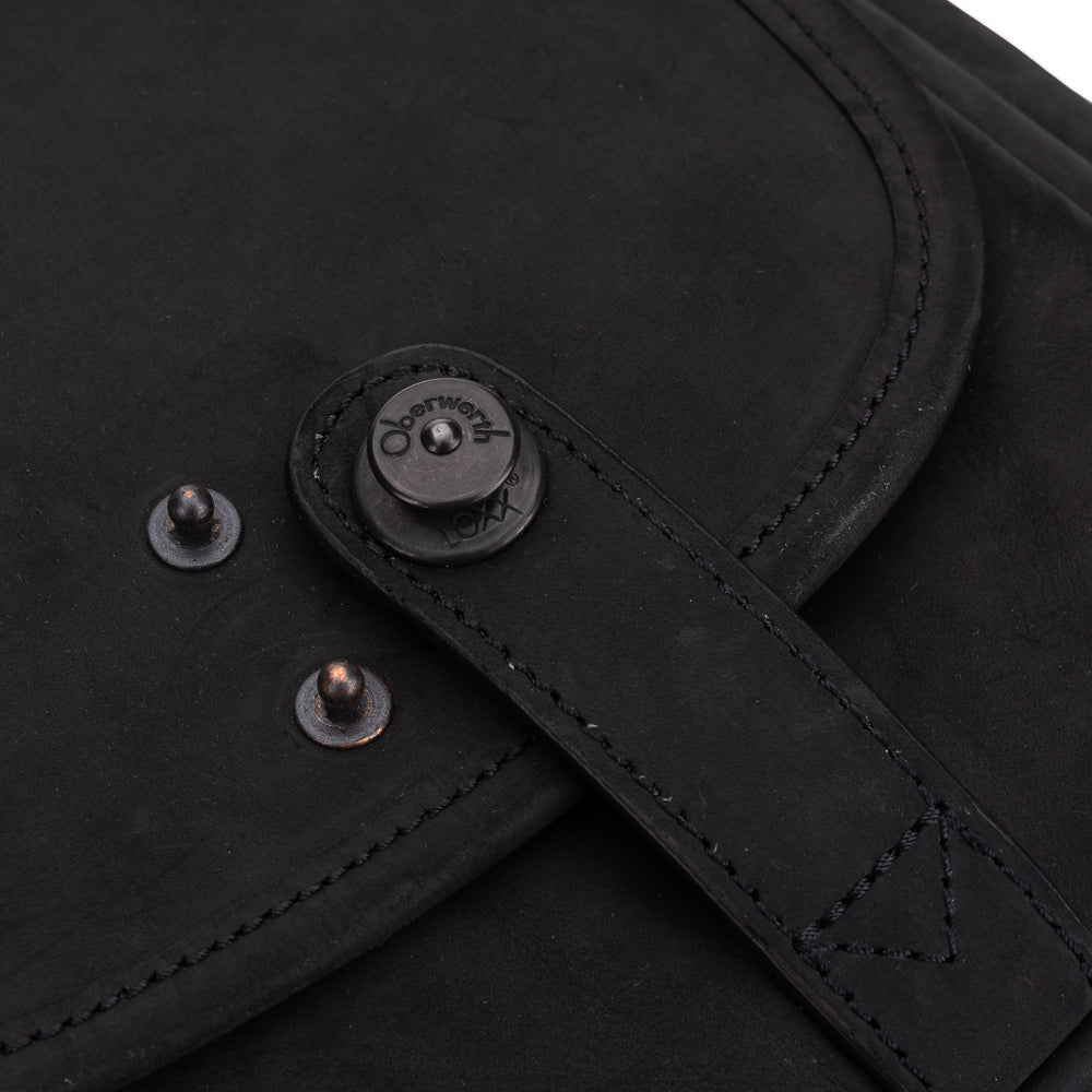 Bolso para cámara Oberwerth SL, pequeño, negro con forro rojo