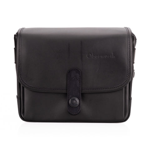 Used Oberwerth Frankfurt Small Leather Photo Bag - 'Stealth' Edition - Black with Red Lining