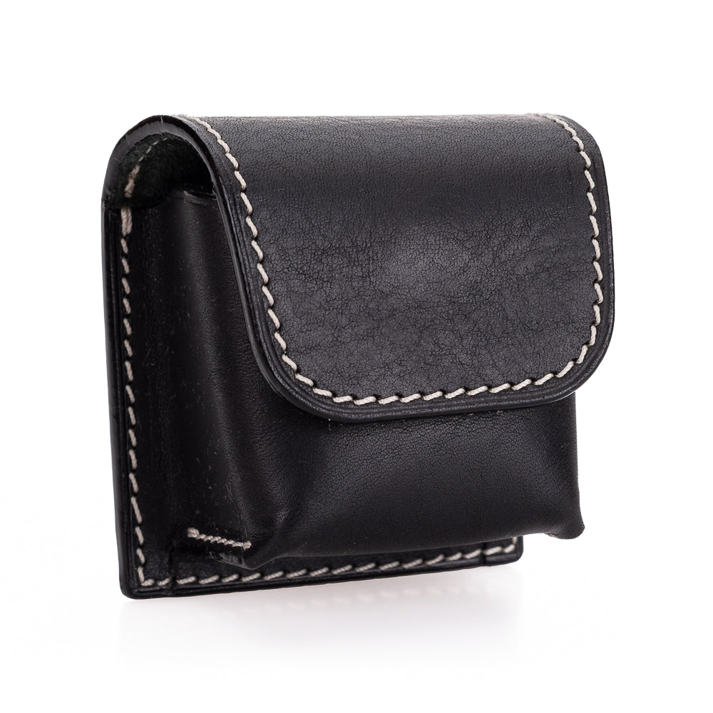 Funda de cuero Arte di Mano para Leica Visoflex 2 - Negro Rally con costuras blancas