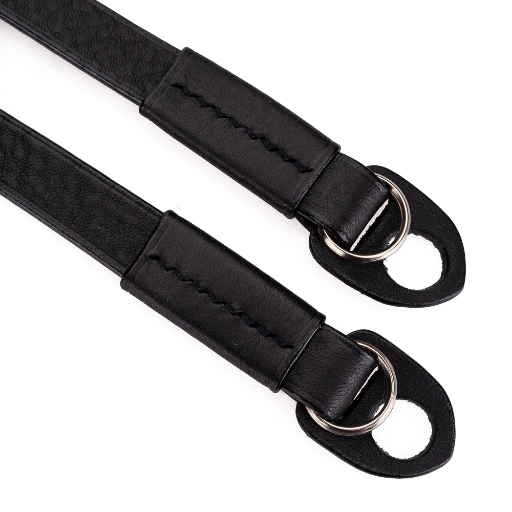 Correa para cuello Arte di Mano Boa, 95 cm - Negro Rally con costuras negras