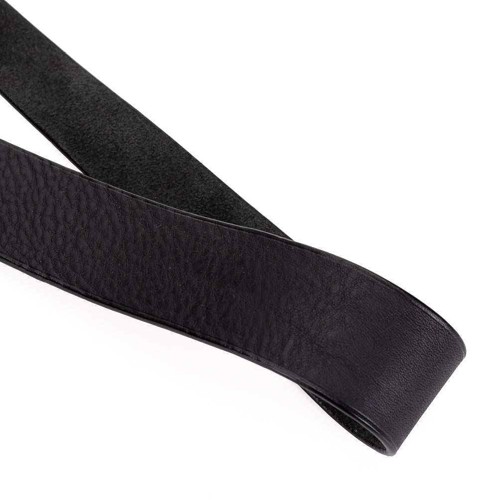 Correa para cuello Arte di Mano Boa, 95 cm - Negro Rally con costuras negras