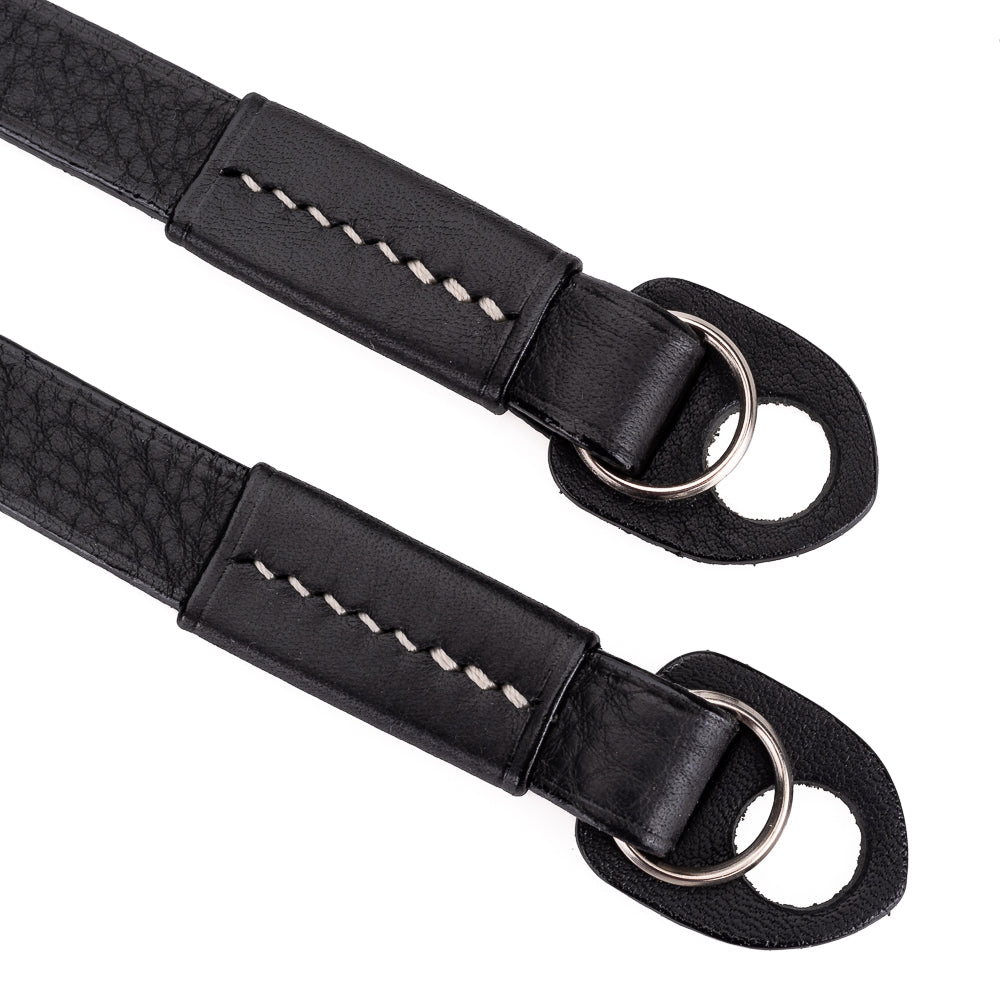 Correa para cuello Arte di Mano Boa, XL, 120 cm - Negro Minerva con costuras blancas