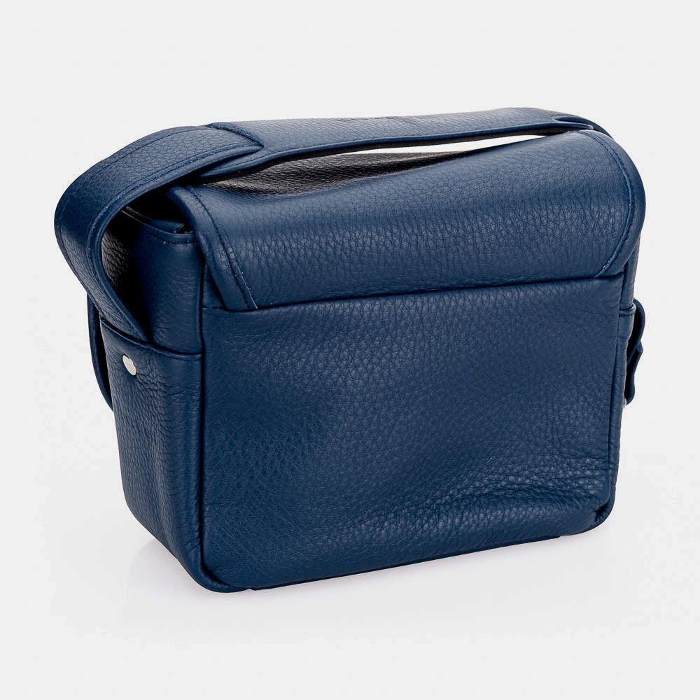 Bolso para cámara de cuero Oberwerth ‘Phil’ - Azul genciana