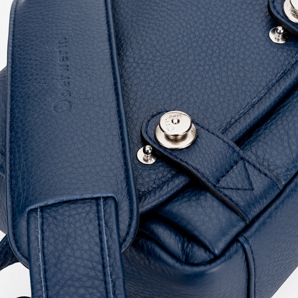 Bolso para cámara de cuero Oberwerth ‘Phil’ - Azul genciana