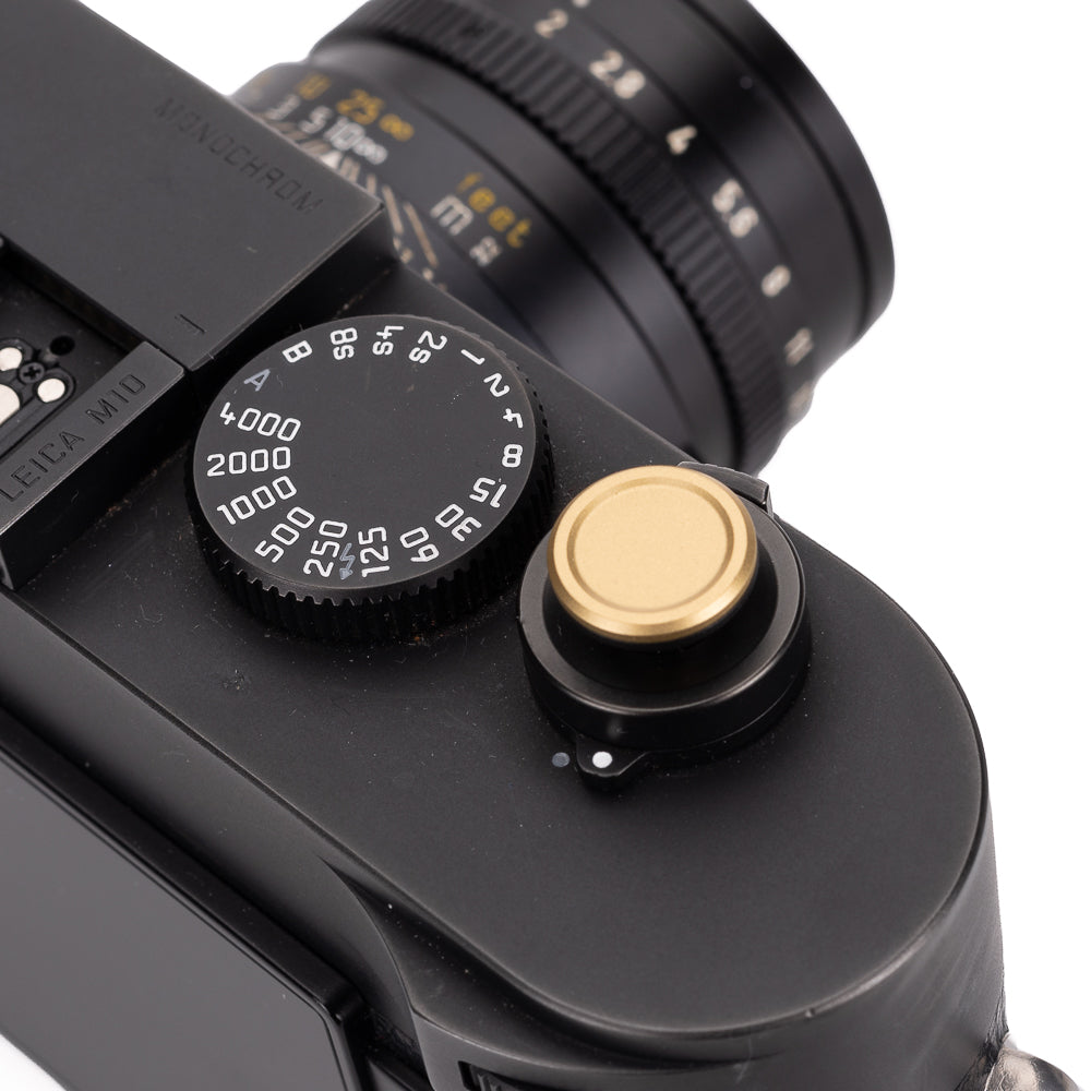 Botón de disparo suave Leica, latón, acabado arenado