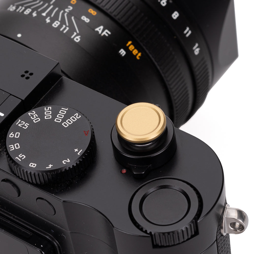 Botón de disparo suave Leica, latón, acabado arenado