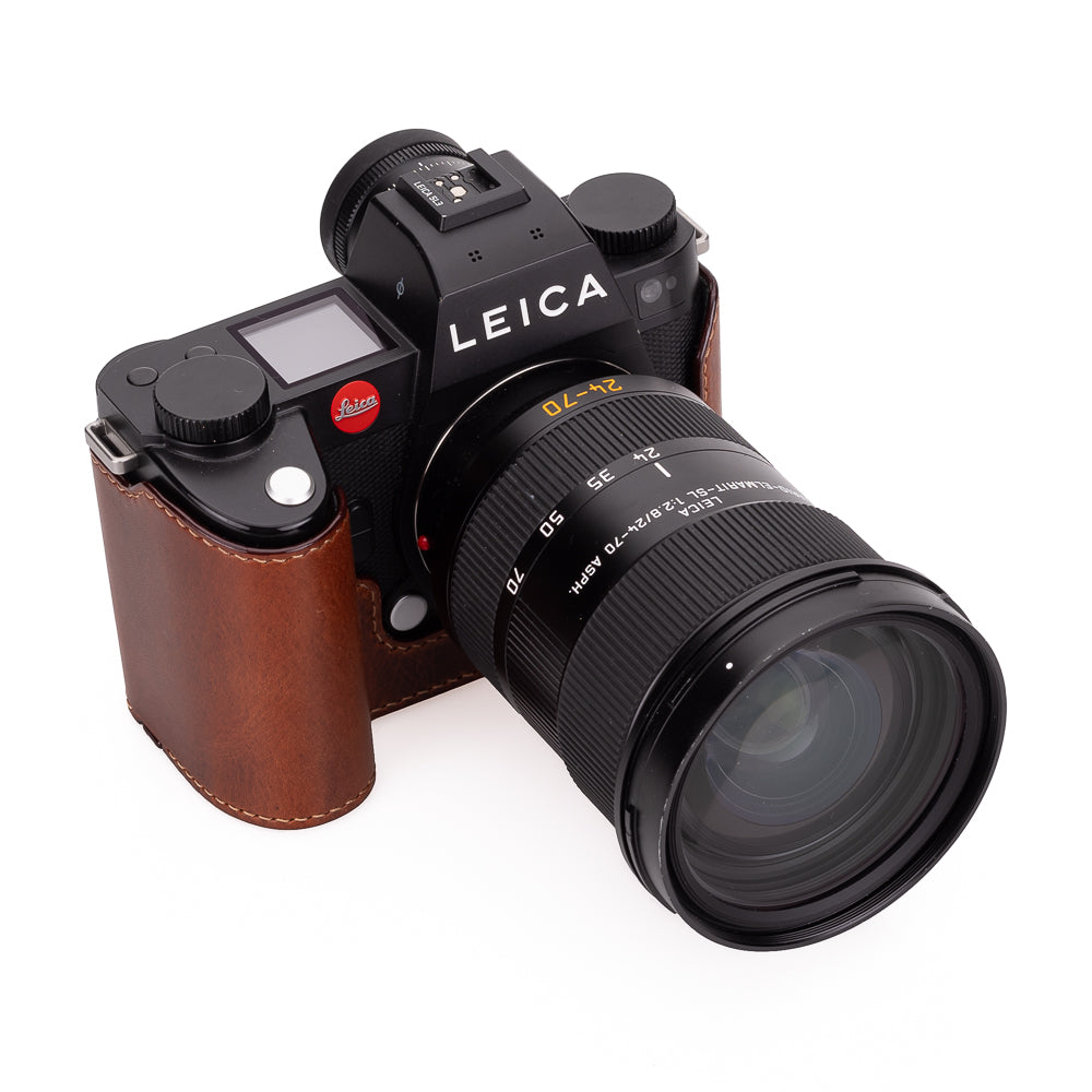 Media funda Arte di Mano para Leica SL3 con puerta de acceso a la batería, estilo cubierto - Rally Volpe