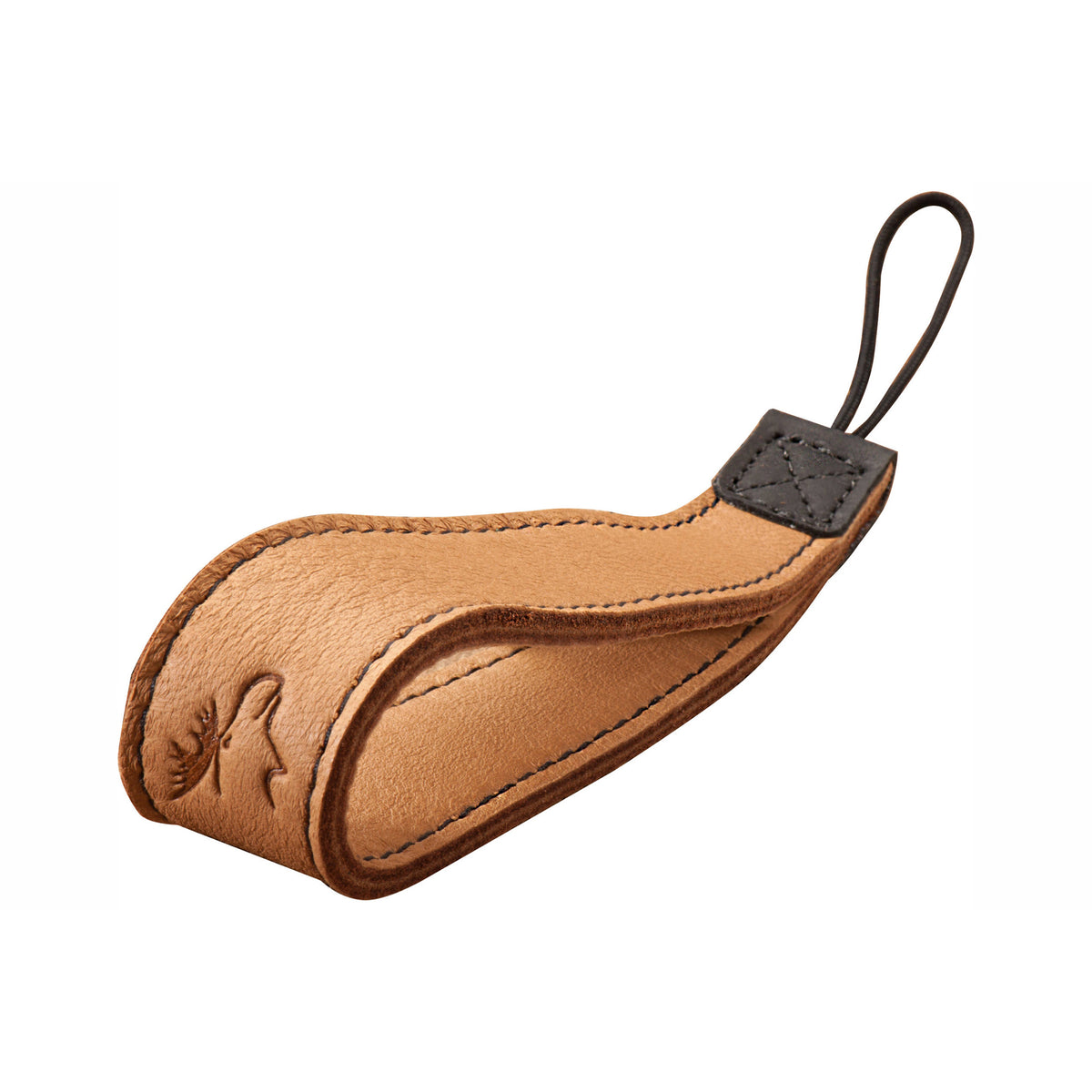 Correa de muñeca de piel de alce EDDYCAM (Sling 1), natural/natural con costuras negras