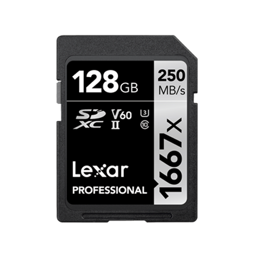 Tarjeta SDXC UHS-II Lexar Professional 1667x de 128 GB